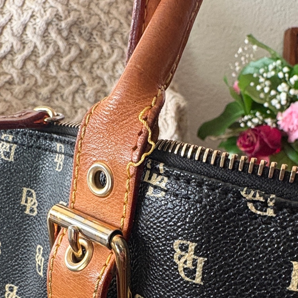 Dooney & Bourke Black and Tan Satchel - Picture 10 of 16